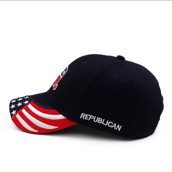 🇺🇸🐘Nicely Embroidered Republican Elephant Logo Stars & Stripes Adjustable Cap - Picture 2 of 9
